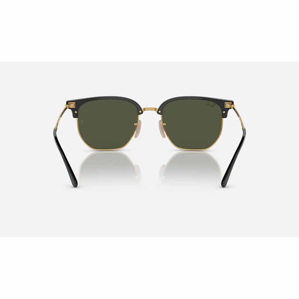 RayBan New Clubmaster Sunglasses with Black Gold Frame Green Lens
