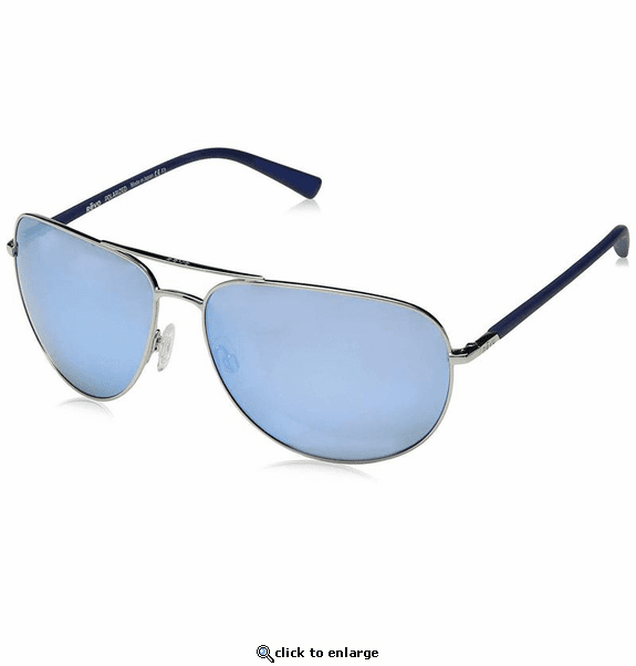 Revo Men's Tarquin Aviator Sunglasses Blue Water Lens with Chrome Frame