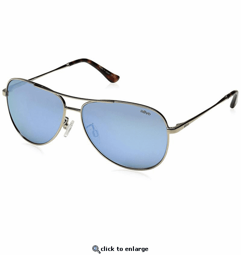 Revo Women's Relay Aviator Sunglasses Blue Water Lens with Gold Frame