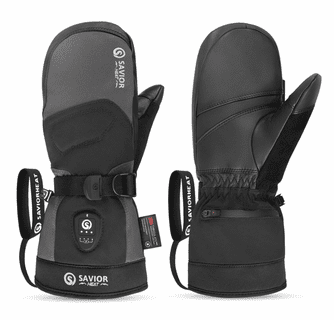 Savior Heat Heated Ski Mittens 2.0 with Upgraded Bluetooth Control