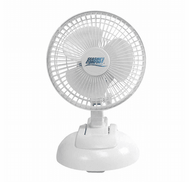 Seasons Comfort 6" Combo Desk & Table Top/Clip On Fan - White