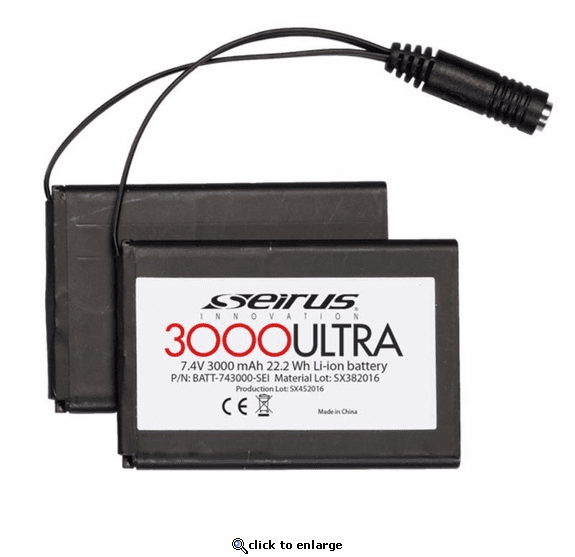 Seirus Heat Touch 3000 Ultra 7.4V 3000mAh Battery - 1pc