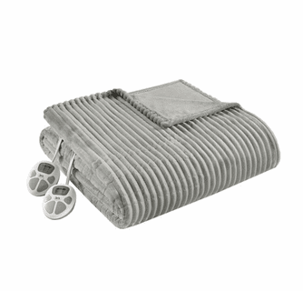Serta Heated Corded Plush Blanket - Queen