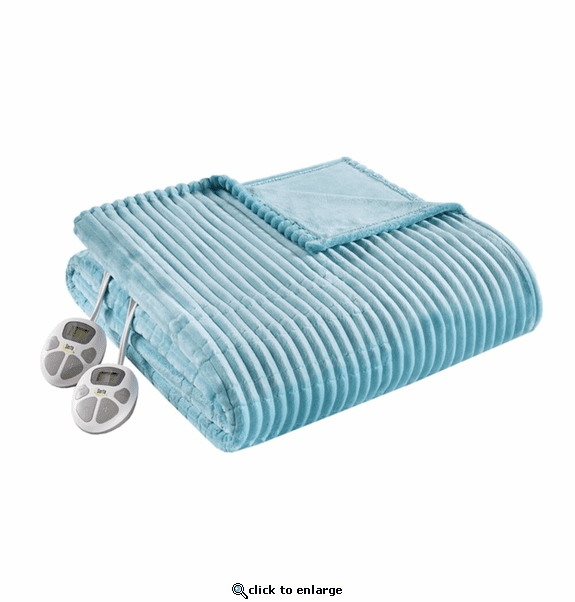 Serta Heated Corded Plush Blanket - Twin
