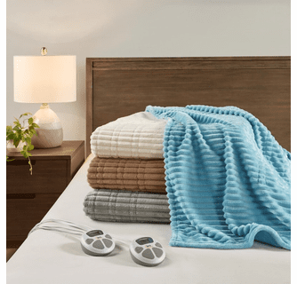 Serta Heated Corded Plush Blanket - Twin