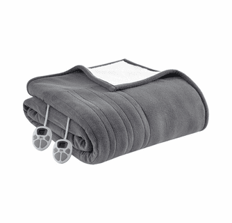 Serta Heated Fleece to Sherpa Blanket - Full / Queen