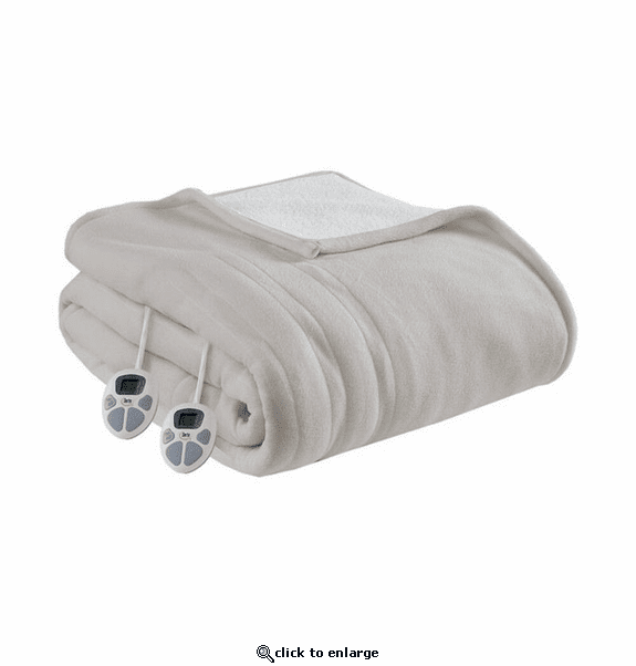 Serta Heated Fleece to Sherpa Blanket - Full / Queen