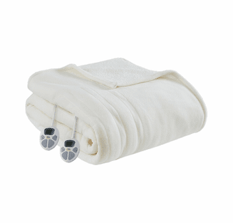 Serta Heated Fleece to Sherpa Blanket - King