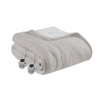 Serta Heated Fleece to Sherpa Blanket - King