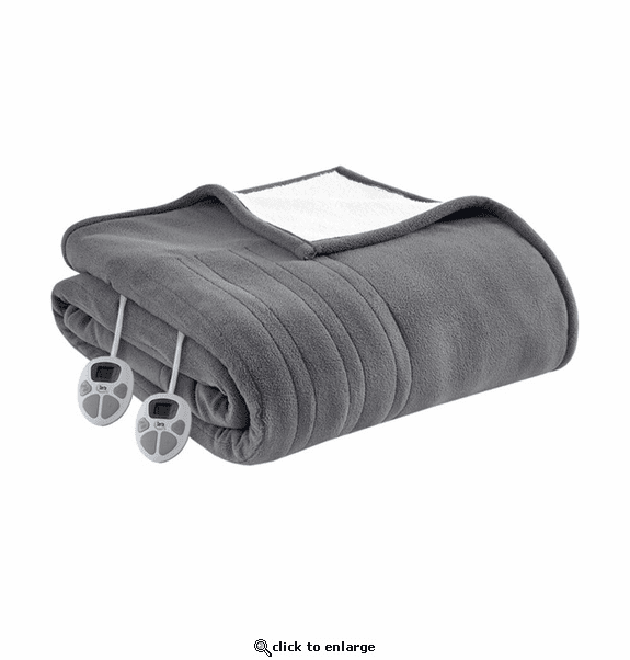 Serta Heated Fleece to Sherpa Blanket - King