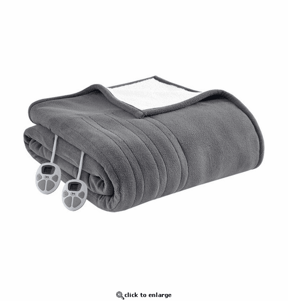 Serta Heated Fleece to Sherpa Blanket - King