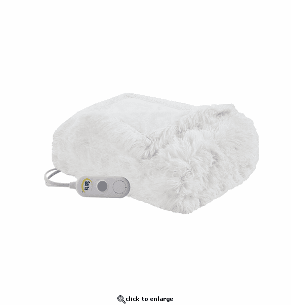 Serta Heated Malea Shaggy Faux Fur Throw - 50