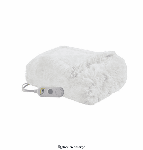 Serta Heated Malea Shaggy Faux Fur Throw - 50