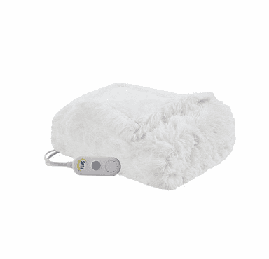 Serta Heated Malea Shaggy Faux Fur Throw - 50"Wx60"L