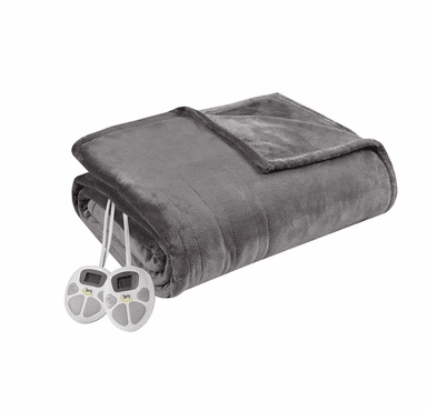 Serta Heated Plush Blanket - King