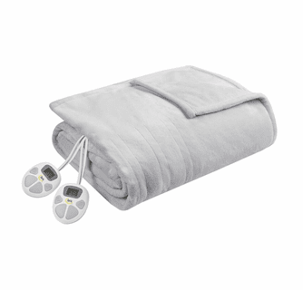Serta Heated Plush Blanket - King