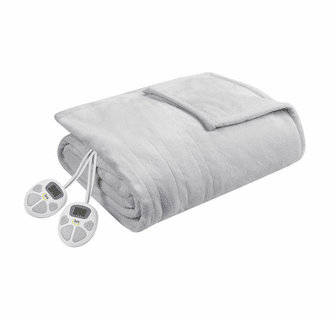 Serta Heated Plush Blanket - King