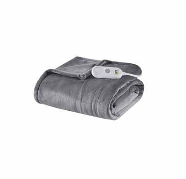Serta Heated Plush Throw - 50"Wx60"L