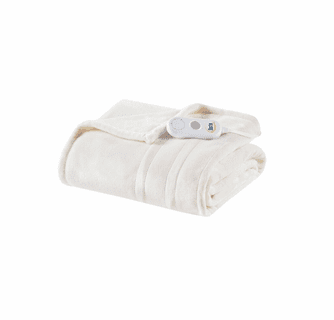 Serta Heated Plush Throw - 50"Wx60"L