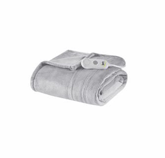 Serta Heated Plush Throw - 50"Wx60"L
