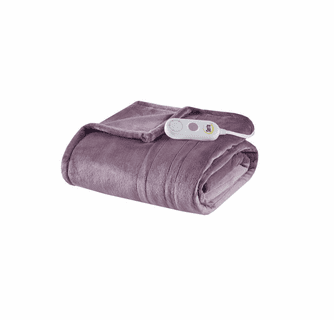 Serta Heated Plush Throw - 50"Wx60"L