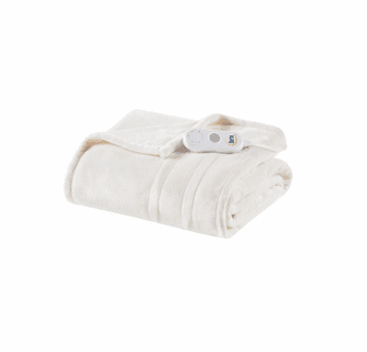 Serta Heated Plush Throw - 50"Wx60"L