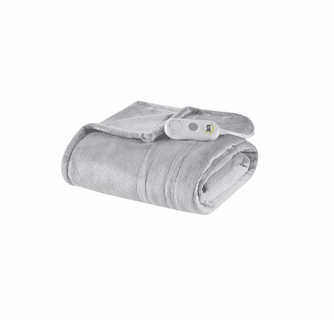 Serta Heated Plush Throw - 50"Wx60"L