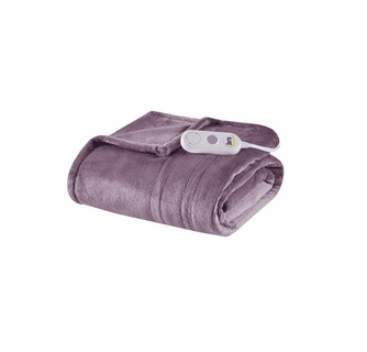 Serta Heated Plush Throw - 50"Wx60"L