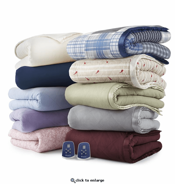 Shavel Micro Flannel Electric Heated Blanket - King