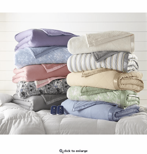 Shavel Micro Flannel Electric Heated Sherpa Blanket - Full
