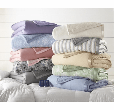 Shavel Micro Flannel Electric Heated Sherpa Blanket - Full