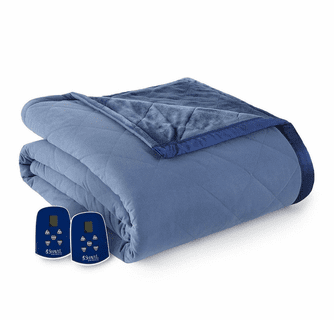 Shavel Micro Flannel Electric Heated Ultra Velvet Blanket - King