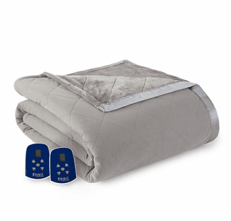 Shavel Micro Flannel Electric Heated Ultra Velvet Blanket - King