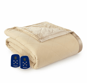 Shavel Micro Flannel Electric Heated Ultra Velvet Blanket - King