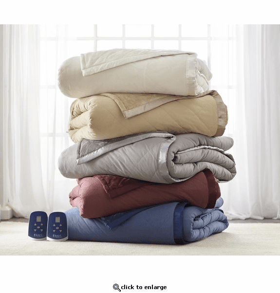 Shavel Micro Flannel Electric Heated Ultra Velvet Blanket - King