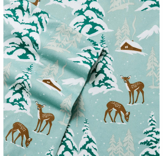 Shavel Micro Flannel Printed Deep-Pocket Sheet Set - Cal King