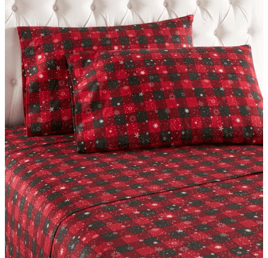 Shavel Micro Flannel Printed Deep-Pocket Sheet Set - Cal King