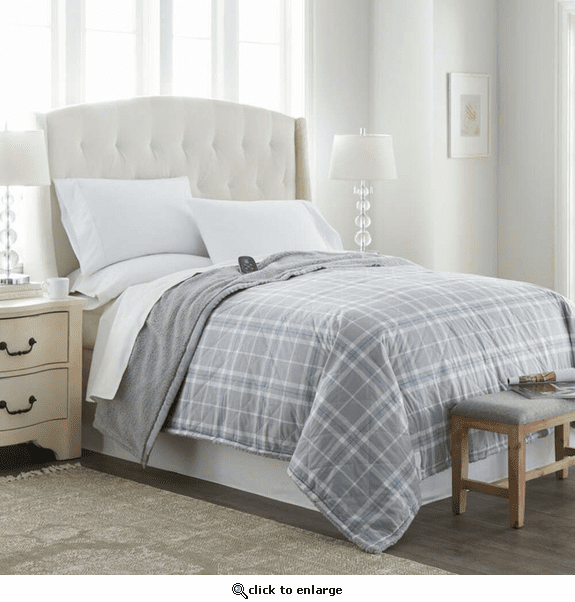 Shavel Micro Flannel The Modern Reverse to Sherpa Electric Heated Blanket - Full