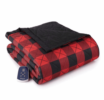 Shavel Micro Flannel The Original 7 Layers of Warmth Electric Blanket - Full/Buffalo Check Red