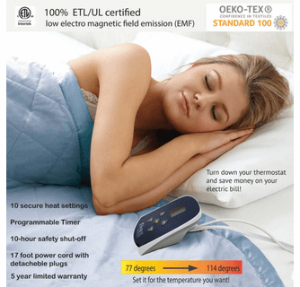 Shavel Micro Flannel The Original 7 Layers of Warmth Electric Blanket - Full/Buffalo Check Red