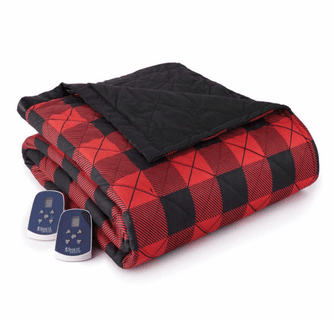 Shavel Micro Flannel The Original 7 Layers of Warmth Electric Blanket - King/Buffalo Check Red