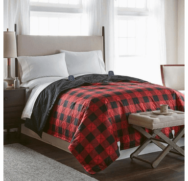 Shavel Micro Flannel The Original 7 Layers of Warmth Electric Blanket - King/Buffalo Check Red