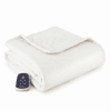 Shavel Micro Flannel The Premier Reverse to Ultra Velvet Heated Throw/Twin - Oversized 62