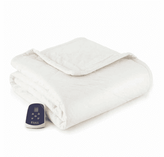 Shavel Micro Flannel The Premier Reverse to Ultra Velvet Heated Throw/Twin - Oversized 62" x 84"