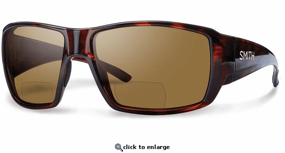 Smith Guides Choice Bifocal Sunglasses Matte Havana Carbonic Polarized Brown 2.50