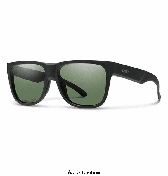 Smith Lowdown 2 Sunglasses Matte Black Chromapop Polarized Gray Green
