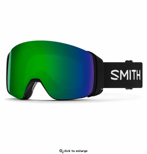 Smith Optics 4D MAG Goggles ChromaPop Sun Green Mirror - Black Frame