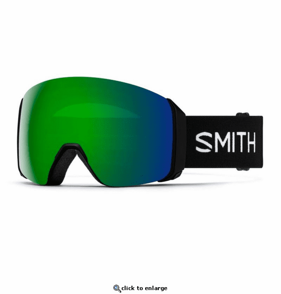 Smith Optics 4D Mag XL Goggles ChromaPop Sun Green Mirror - Black Frame