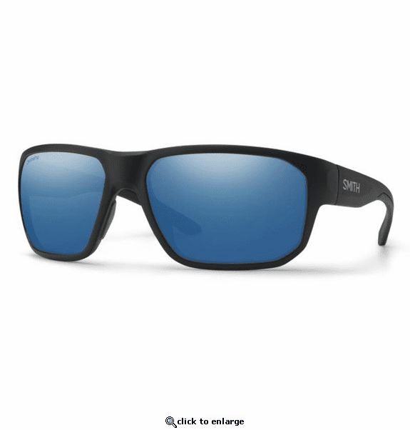 Smith Optics Arvo Sunglasses ChromaPop Polarized Blue Mirror - Matte Black Frame