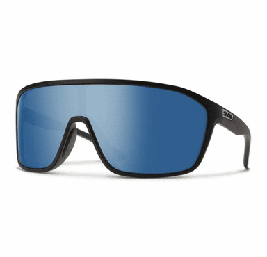 Smith Optics Boomtown Sunglasses ChromaPop Polarized Blue Mirror - Matte Black Frame